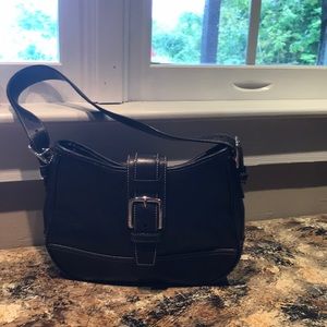 Coach black leather hobo pocketbook